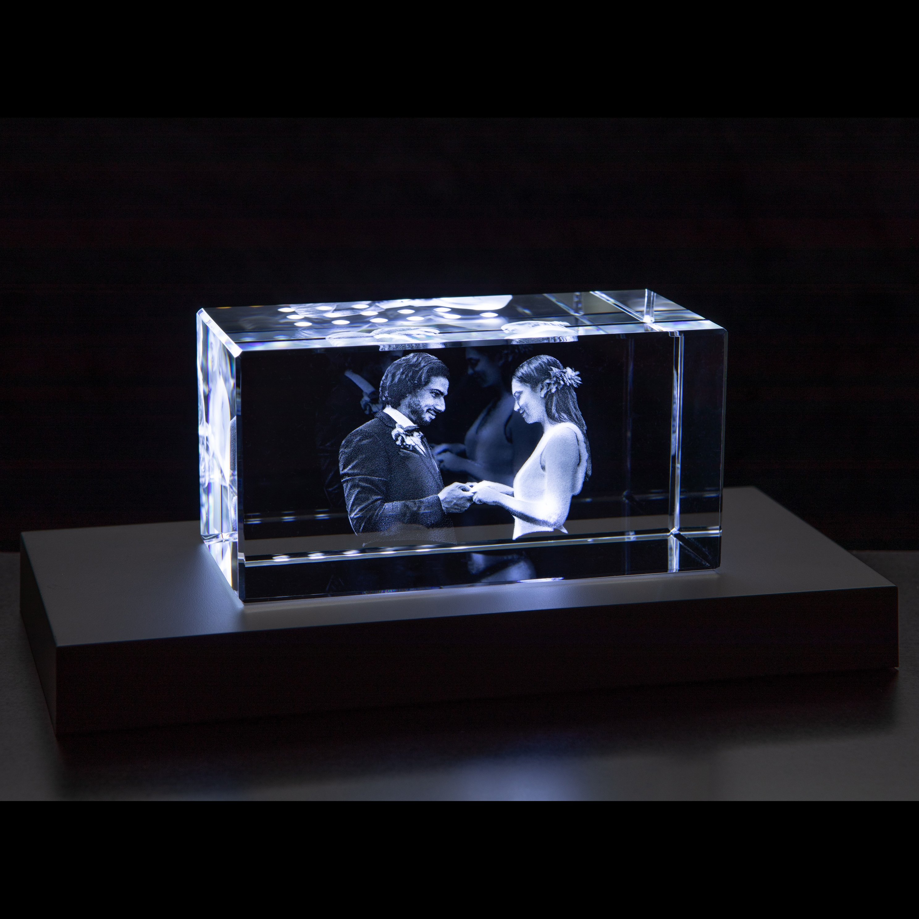 12cm x 6cm x 6cm Optical Crystal Rectangle  H or V