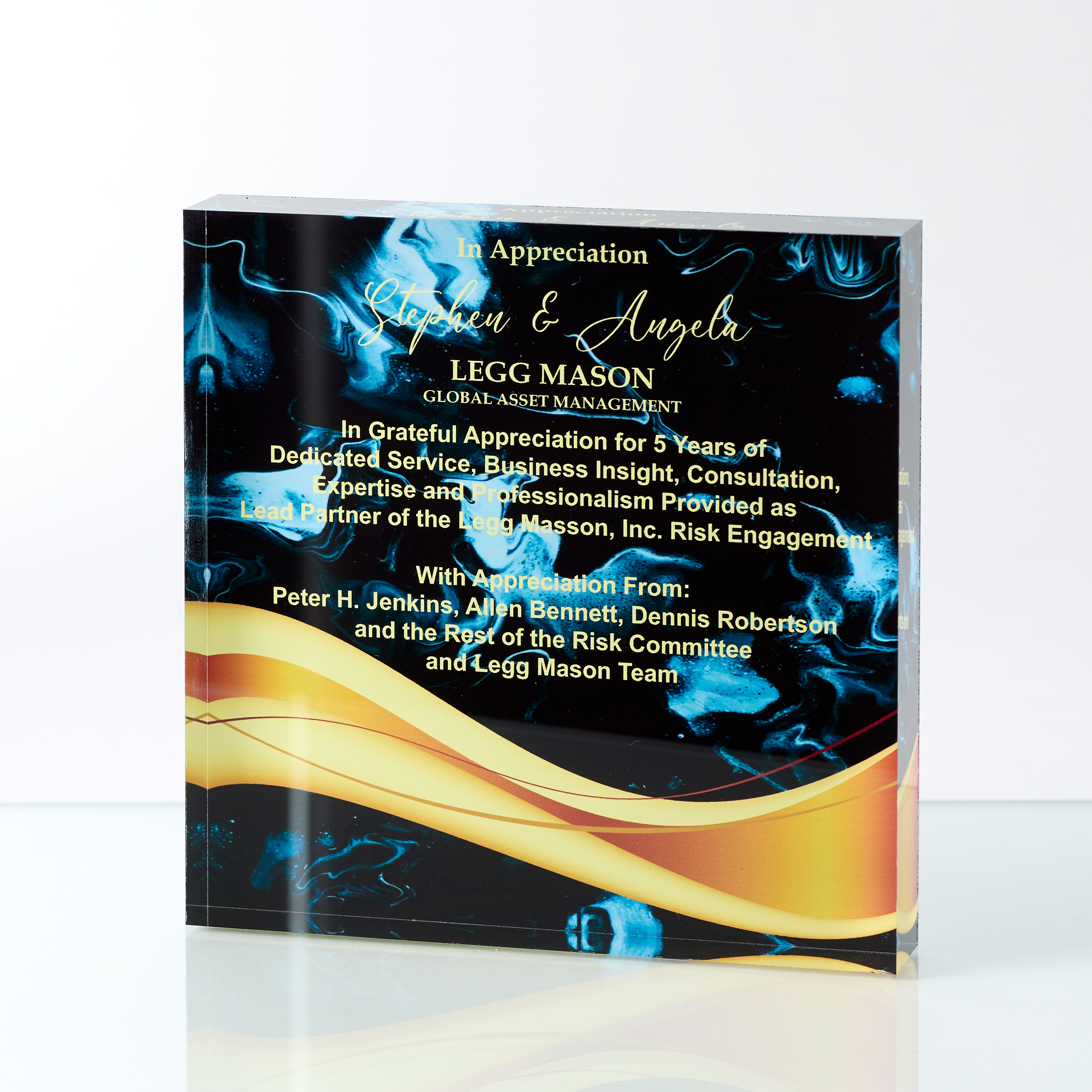 15cm x 10.5cm x 20mm Clear Cast Acrylic Block, H or V