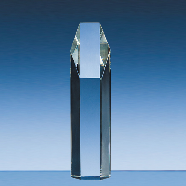 25.5cm Optical Crystal Hexagon Award