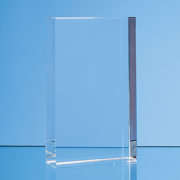 20cm x 11cm Optical Crystal Rectangle Award, H or V