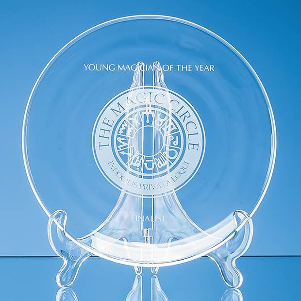 Large Clear Plate Stand, a branded displays & stands printed with your logo