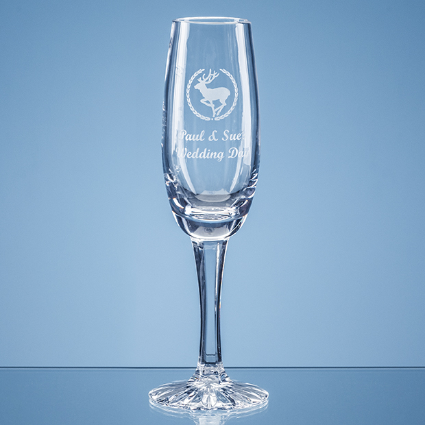 165ml Grosvenor Lead Crystal Champagne Flute with Star Cut Base, a branded glasses & barware printed with your logo