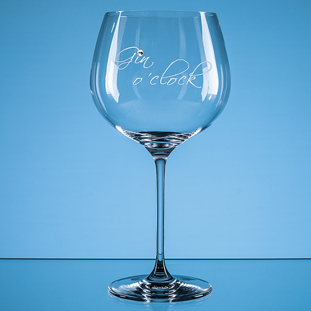 610ml Gin oclock Diamante Gin Glass