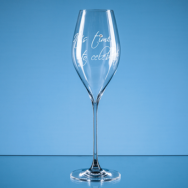 320ml Its time to celebrate Diamante Prosecco Glass