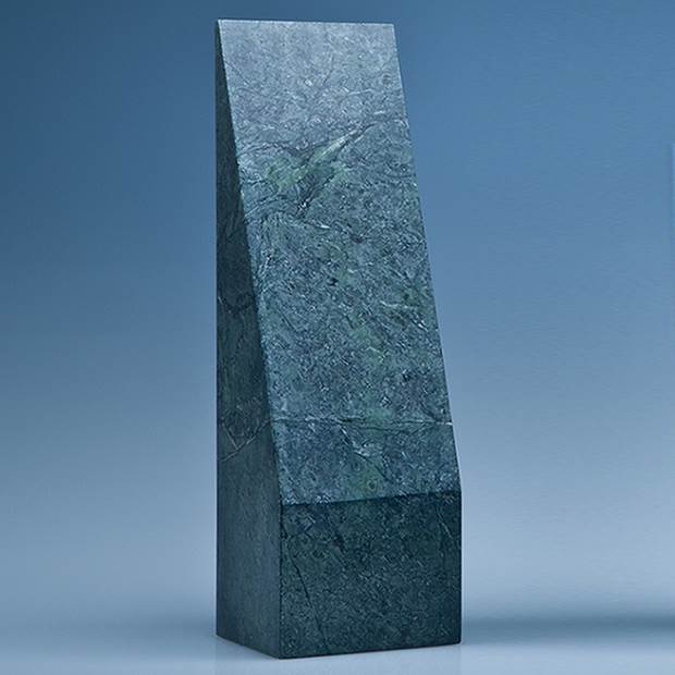 25cm Green Marble Slope Award, a branded corporate awards printed with your logo