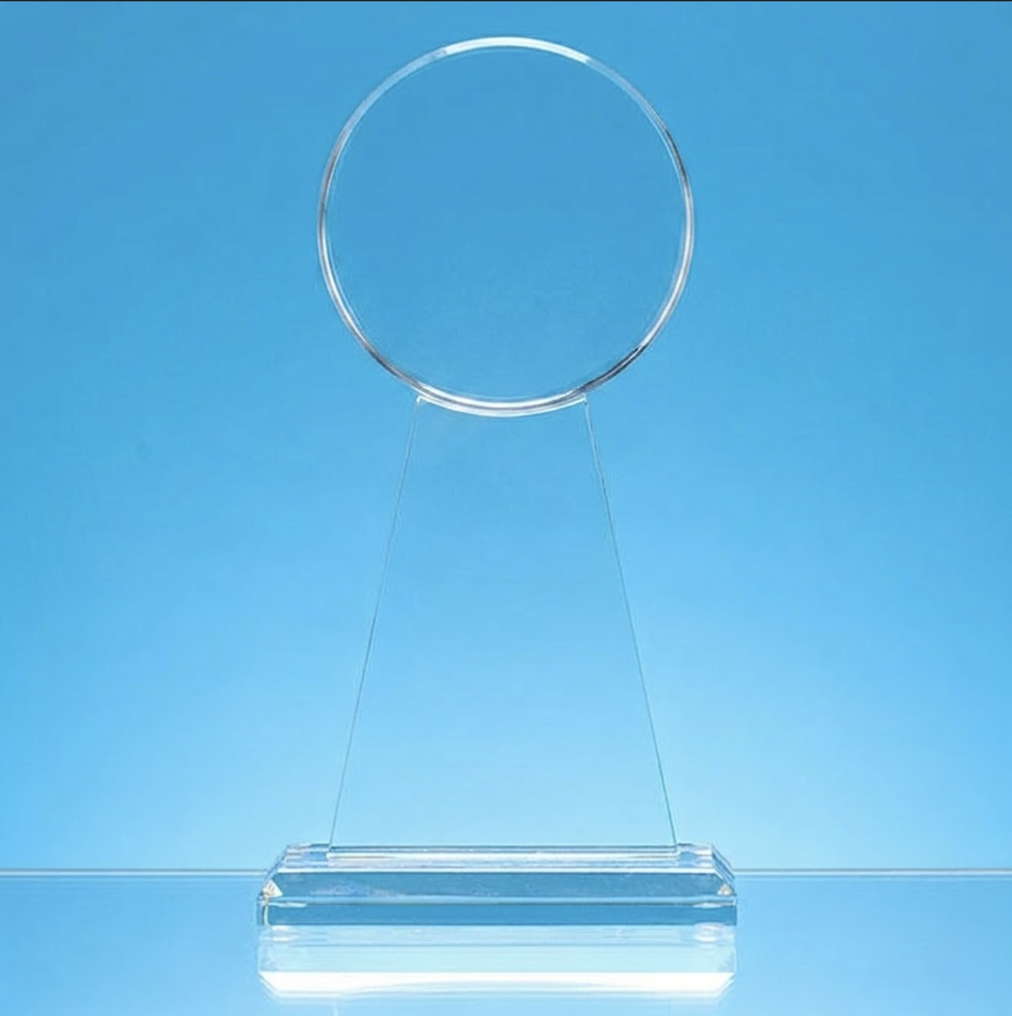 12.5cm Dia x 23cm x 12mm Clear Glass Ball Award
